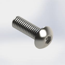 Screw, M4x12mm, button hd, ISO 7380 (Each)