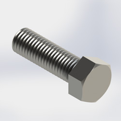 Bolt 5/8 x 2in Hex  Full Thread G5 HDG (Each)