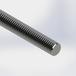 threaded rod STUD, 3/8x18in, Ss (Each)