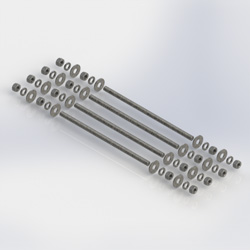 threaded rod kit 5/8 x 15(4 rods) h (Each)