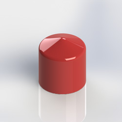 Plastic Threaded Rod Cap 1/2in (red) (Each)