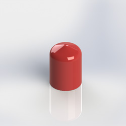 Plastic Threaded Rod Cap,3/8red (Each)