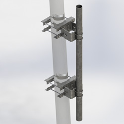 Pipe mnt; up to 12"OD/12" 60deg angle (Each)