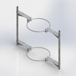 Chain Mount stand-off, 24 double sect (Each)