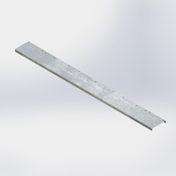 solid ice bridge pan, 12in wide, HDg (Each)