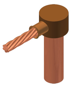 mold, 1-Shot #2sol/str to 5/8in rod (Each)