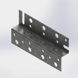 Horiz Z-Bracket 12 x 7 runs 1/2 in hole (Each)