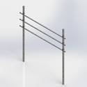 Utility H-frame with 3 rails (Each)