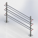 H-frame, 6-level w/ (2) 6ft footed posts (Each)