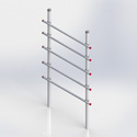 Telco H-frame, 5 level, 5' wide (Each)