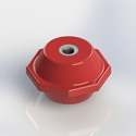 INSULATOR, 1/4 X 1 1/4 RED (Each)