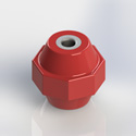 iNSULATOR,RED 3\8in X 2in HIGh (Each)